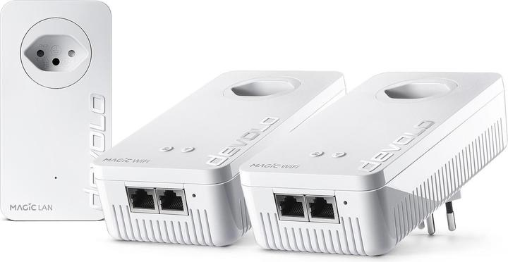 1x adattatore LAN devolo Magic 1, 2x adattatore WiFi devolo Magic 1