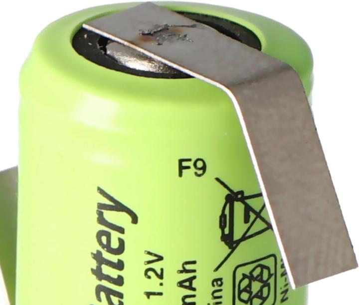 Immagine prodotto AccuCell Akku KAN 1/3AAA Micro mit Lötfahne Z-Form (1 pz., 1/3 AAAA, 150 mAh, Batteria + Caricabatterie)