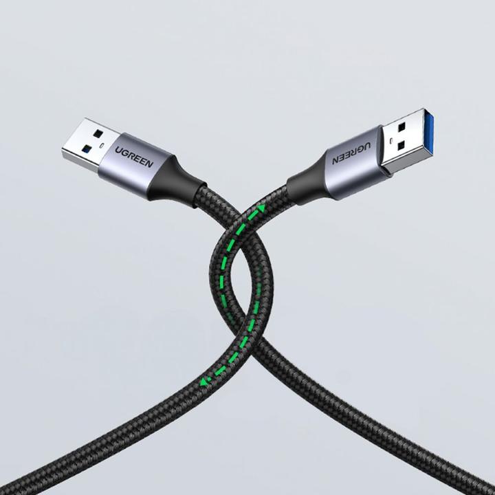 Actual product image Ugreen USB3.0 cable Male USB-A to Male USB-A 2A, 0.5m (black) (0.50 m, USB 3.0)