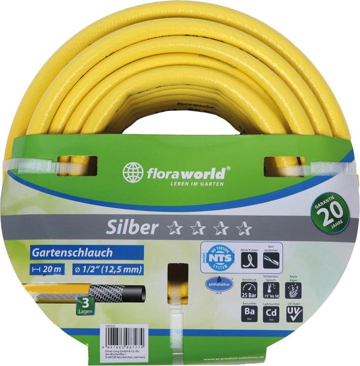 Floraworld Wasserschlauch Silber (25 m, 19 mm)
