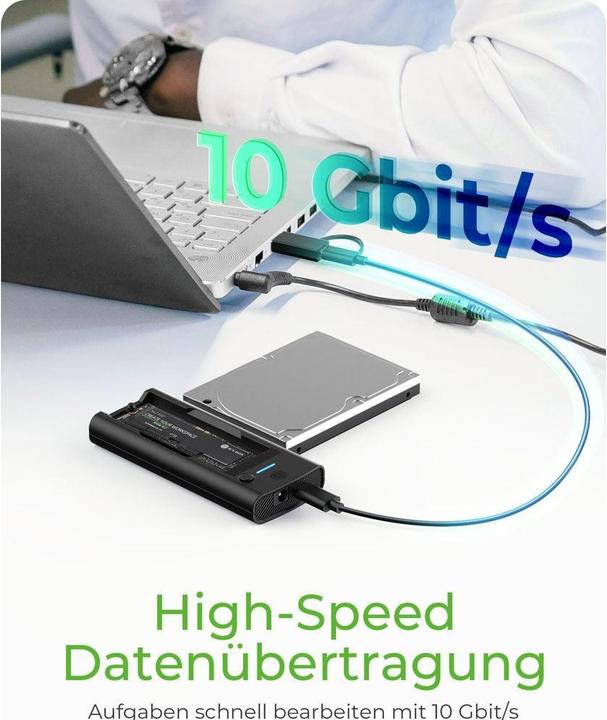 Actual product image Icy Box DockingStation for NVMe M.2 SSD & SATA drives IB-180MS-C31