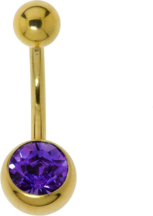 Immagine prodotto Bijouteria Piercing ventre (Rivestimento in PVD (colore oro), Acciaio chirurgico 316L, Vetro (di orologio))