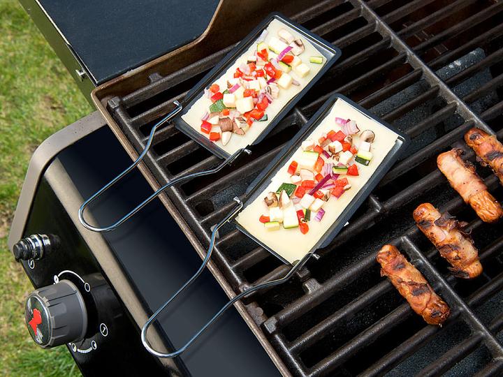 Actual product image Rosenstein & Söhne Set of 6 grill pans with foldable handle