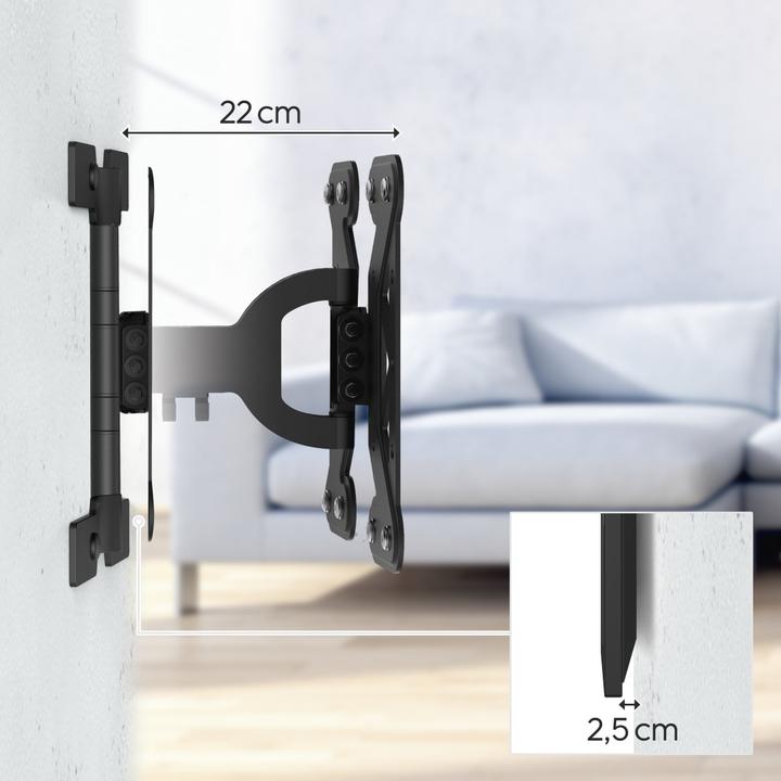 Productafbeelding Hama FULLMOTION "Ultraslim" - Beugel - voor TV (Easy-Fix) (Muur, 48.03", 25 kg)