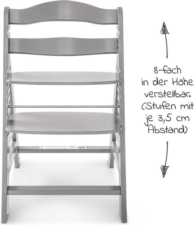 Actual product image Hauck Highchairs Highchair Alpha Plus Grey - in economy set incl. (Highchair)