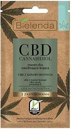 Actual product image Bielenda Cbd Cannabidiol Moisturising And Soothing Mask For Dry And Sensitive Skin 8G