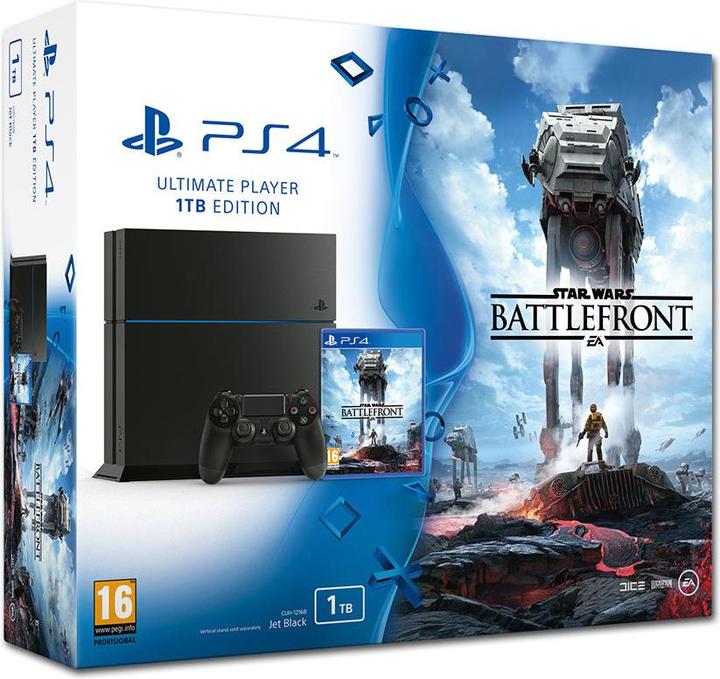 Produktbild Sony Playstation 4, 1TB inkl. Star Wars Battlefront
