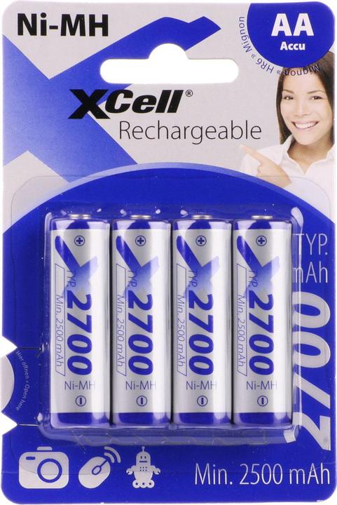 XCell NH XC 4X2700 - NiMh Akku AA Mignon 2700 mAh 4er-Pack - Akku - Mignon (AA) (1.20 V, 2700 mAh)