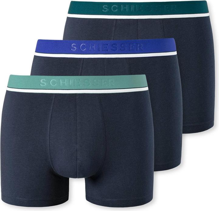 Schiesser Boxershort Casual Figurbetont 3PACK Shorts (M, 3er Pack)