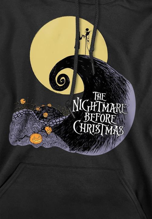 Immagine prodotto The Nightmare Before Christmas Felpa con Cappuccio Silhouette Lunare Uomo (XL)