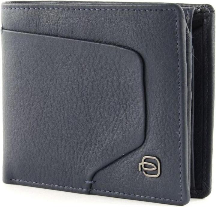 Actual product image Piquadro Leather Wallet, Pu4518Aor, Blu Oltremare, For Men