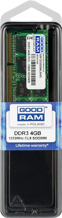 Produktbild Goodram Gr1333s364l9s (1 x 4GB, 1333 MHz, DDR3-RAM, SO-DIMM)