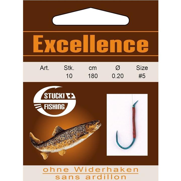 Produktbild Stucki Fishing Excellence geleimte Haken ohne Widerhaken, 180 cm