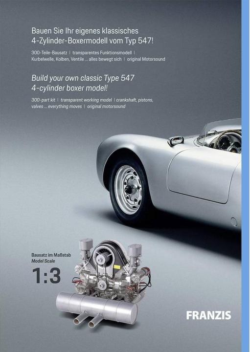 Actual product image Franzis Porsche Carrera racing engine