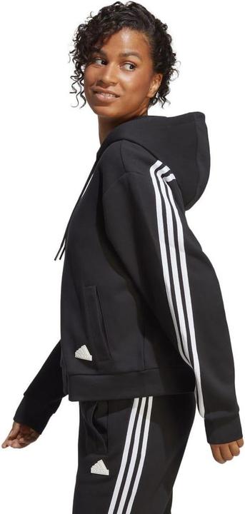 Immagine prodotto adidas Future Icons Felpa con Cappuccio e Zip Intera A Strisce Donna (XXS)