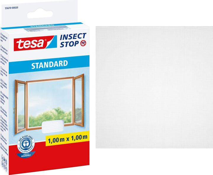 tesa Insektenschutz STANDARD für Fenster, mit Klettband, ohne Bohren