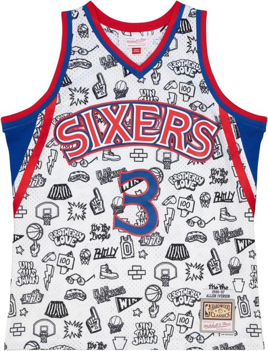 Immagine prodotto Mitchell & Ness M&N DOODLE Maglia Swingman Philadelphia 76ers - S (S)
