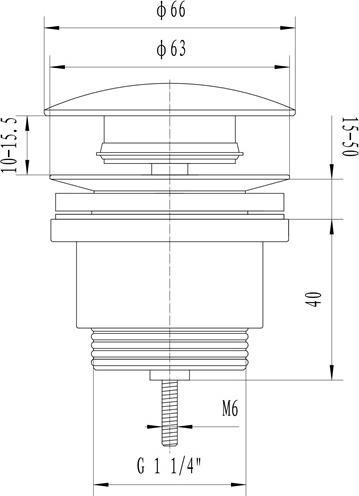 Actual product image Tycner BOTTOM VALVE KLIK-KLAK 2311