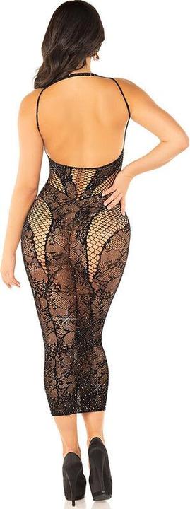 Actual product image Leg Avenue Seamless cut long dress, black, one size fits all (One size)