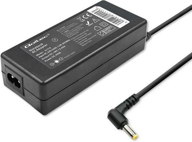 Produktbild Qoltec 51115 Power adapter for ACER 65W| 19V| 5.5* 1.7| 3.42A|+ power (65 W)