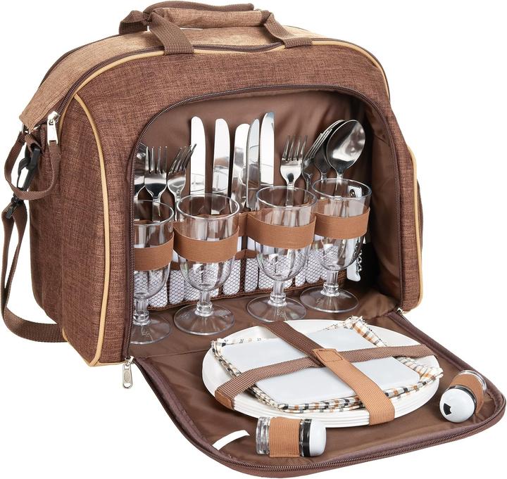 Produktbild Brubaker Picknicktasche für 4 Personen mit Kühlfach