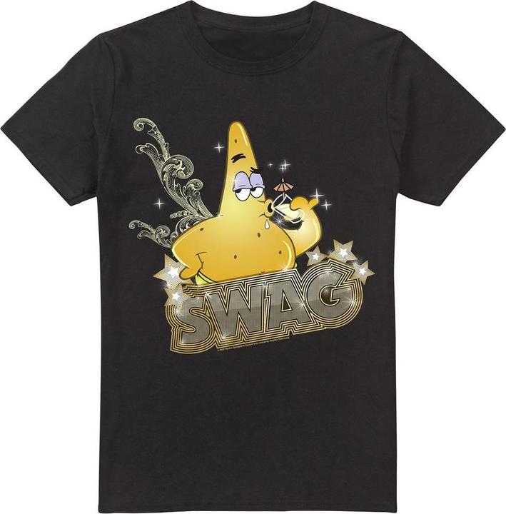 Actual product image Spongebob Squarepants Mens Patrick Has Swag T-Shirt (4XL)