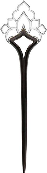 Image du produit Star Piercing Haarnadel Mandala Flamme silber aus Narra Holz