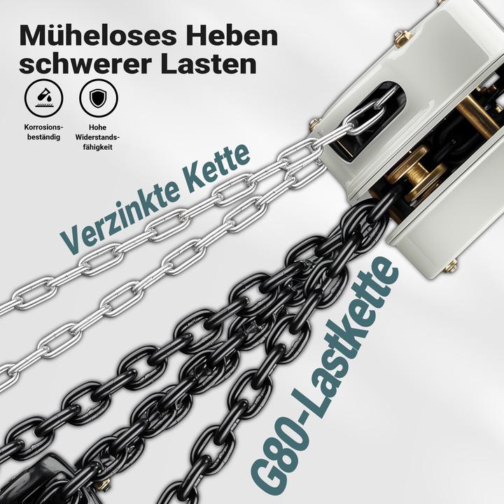 Produktbild Wiltec Kettenzug bis 3t Handkettenzug 3m Hubhöhe Hebelzug Tragmittel Hebezeug