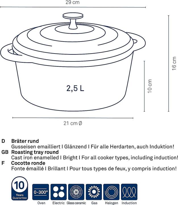 Produktbild Kela Calido (21 cm, Bräter + Schmortopf, Aluminiumguss)