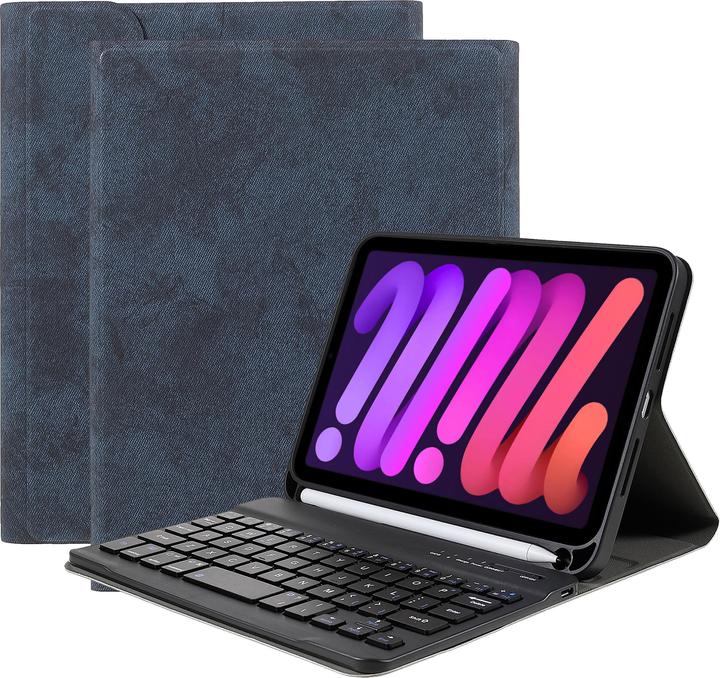 Actual product image Cazy Keyboard Case Compatible with iPad Mini 2022 (6th Gen) - Protective Case with Magnetic Detachable (Eng. Int., iPad mini 6)
