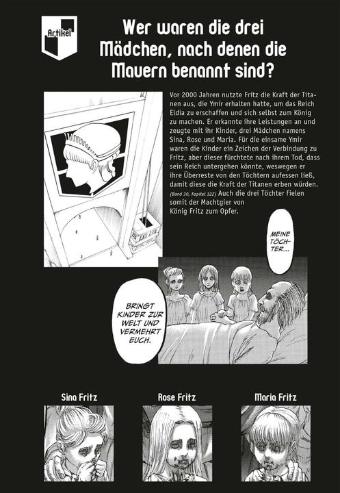 Produktbild Attack on Titan: Character Guide Final (Deutsch, Hajime Isayama, 2022)