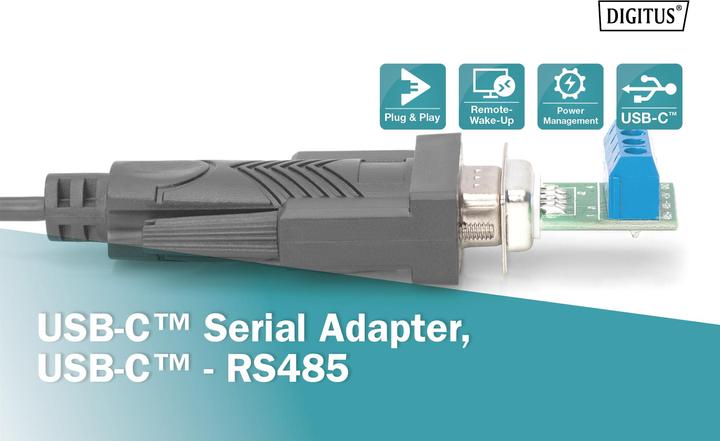 Image du produit Digitus Adaptateur série, USB-C™ - RS485 (1 m)