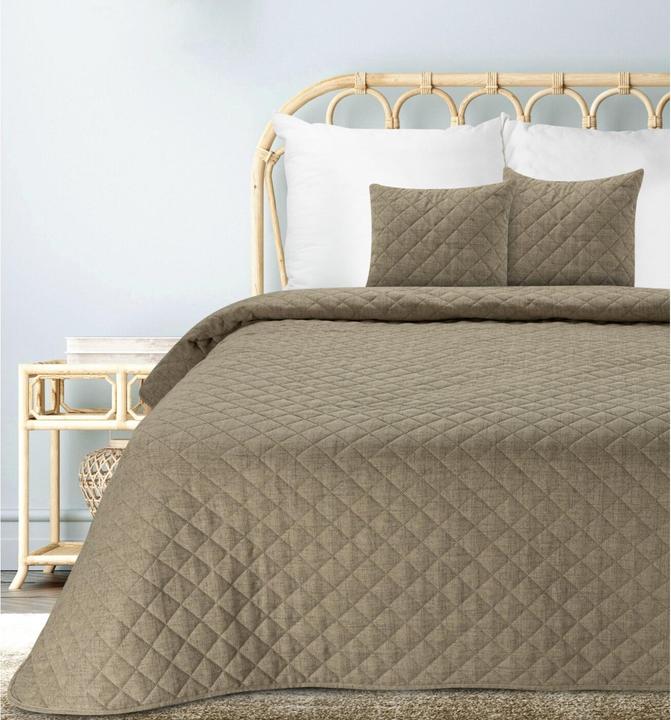 Productafbeelding Eurofirany Sprei met linnenstructuur, doorgestikt volgens het warmpersprocedé, 220 x 240 cm (220 x 240 cm)