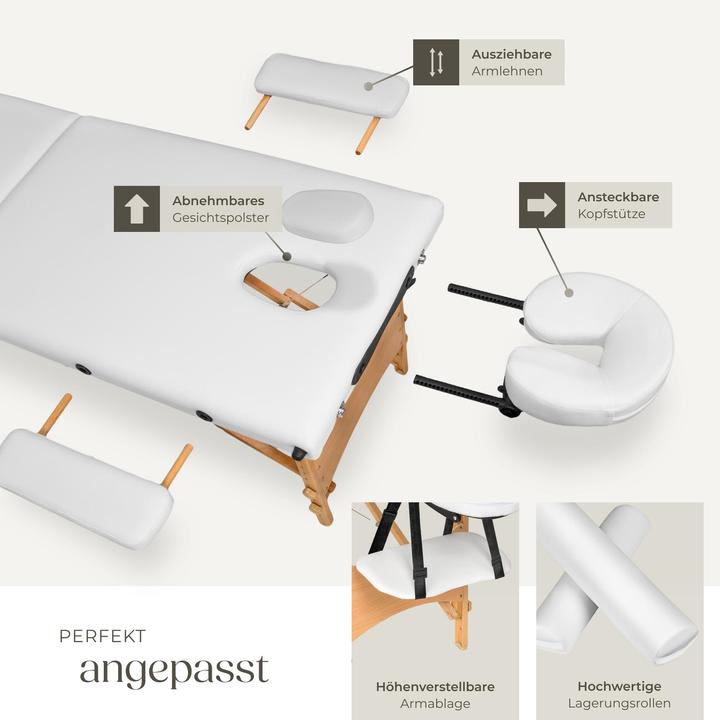 Actual product image tectake Massage Table Set Freddie | Massage table w/ headrest, armrests, face pad & bolster supports