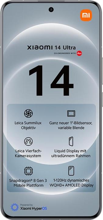 Actual product image Xiaomi 14 Ultra (512 GB, White, 6.73", Dual SIM, 50 Mpx, 5G)