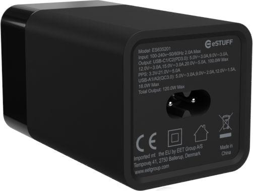 Produktbild eSTUFF Multi charger PD120W 2C+2A (120 W)