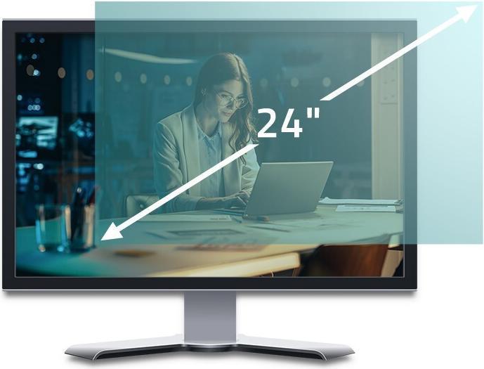 Image du produit Qoltec filtre de lumière bleue 24 | 16:9 | soin des yeux | anti-éblouissement | mat | par moniteur (24", 16 : 9)