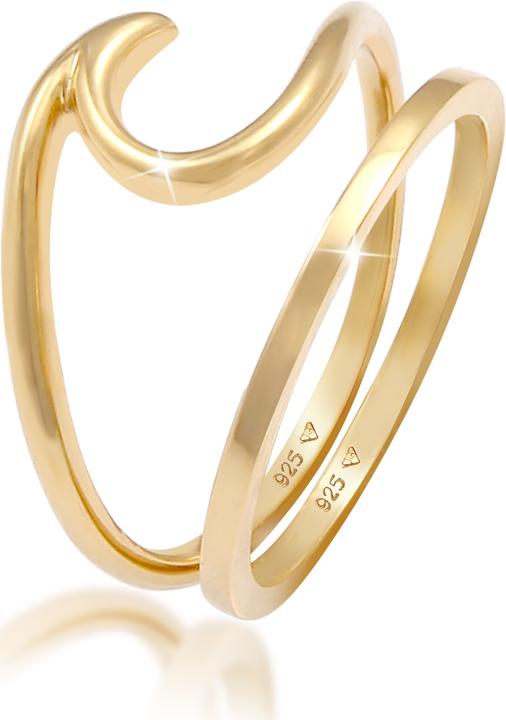 Actual product image Elli 2er Set Wellen Design (52, 925 Silver)