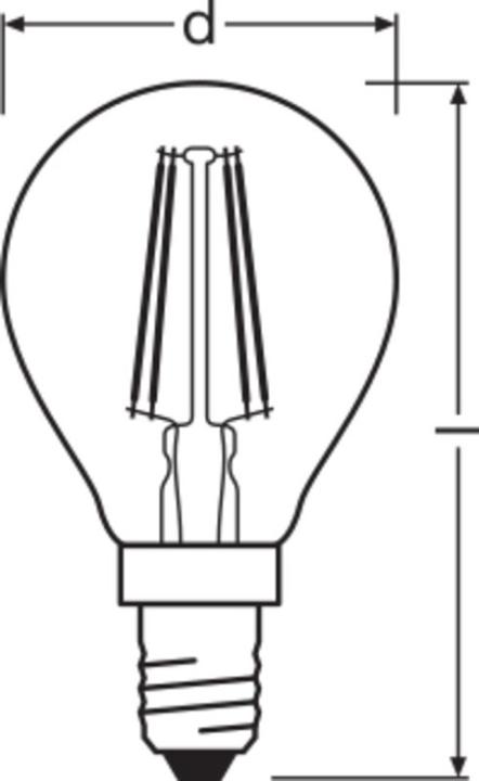 Produktbild Osram Vintage 1906 Led Classic P (E14, 4.50 W, 420 lm, 1 x, F)