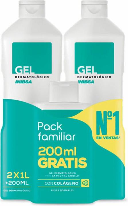 Actual product image Astor Inibsa Dermatological Gel Set 3 pieces (1000 ml)