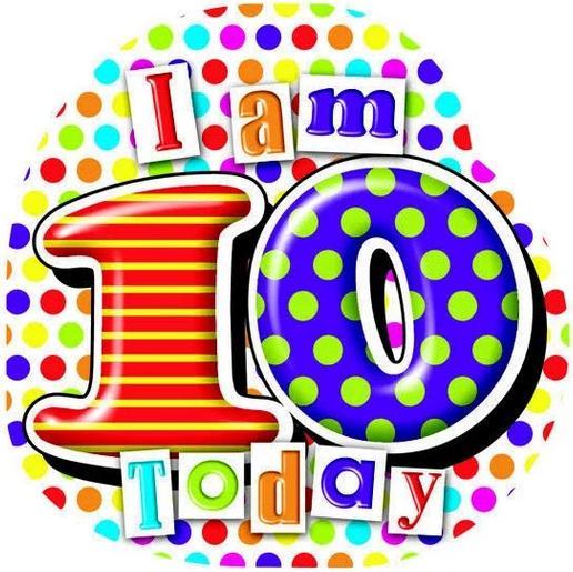Produktbild Simon Elvin Geformt PartyButton I Am 10 Today