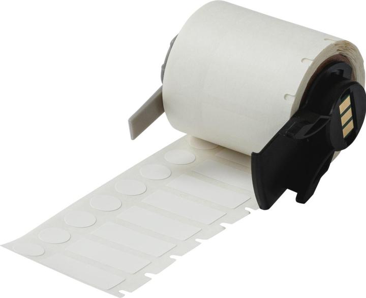 Produktbild Brady M6-98-7425, Polypropylen, Weiss, matt, 25.40 x 9.53 mm, mit Deckeletikett 9.53 mm, permanent