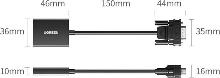 Produktbild Ugreen VGA zu (HDMI, 15 cm)