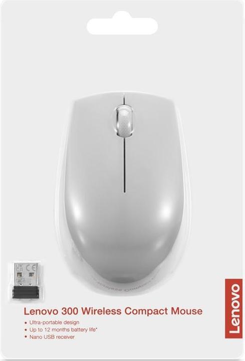Actual product image Lenovo 300/Cestovn??/Optick??/Bezdr??tov?? USB/Artic Grey (Wireless)