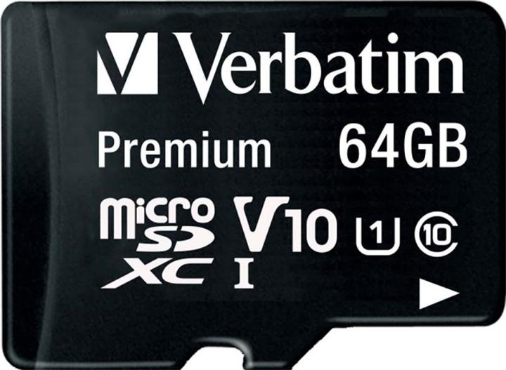 Productafbeelding Verbatim Micro SDXC Kaart Klasse 10 (64 GB, microSDXC, U1, UHS-I)