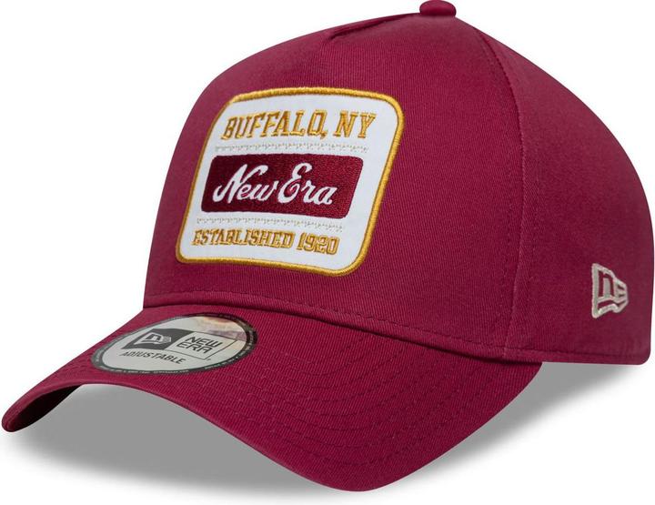 New Era A-Frame Trucker Cap - Retro Patch Maroon (One Size)