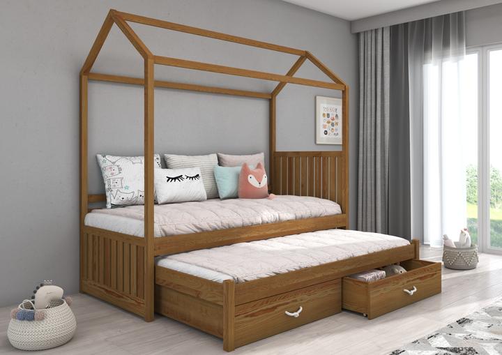 Actual product image ADRK Furniture House bed with JONASZEK 200x90 mattresses (200cm x 90cm)