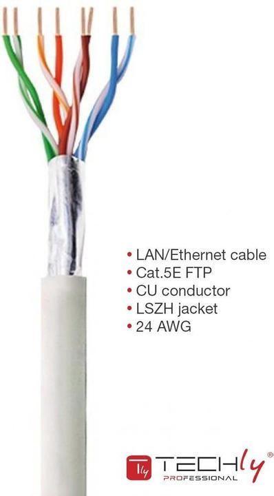 Image du produit Techly ITP-C5F-305-RIS Câble réseau gris 305 m Cat5e F/UTP (FTP) (F/UTP, CAT5e, 305 m)