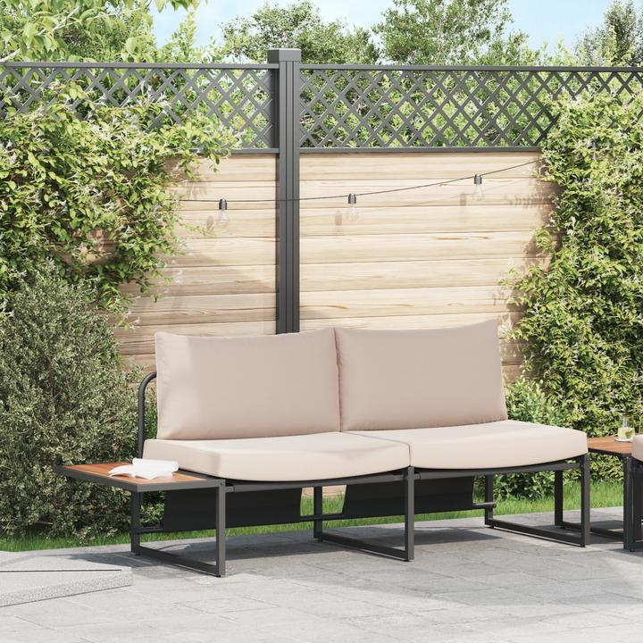 Produktbild VidaXL 2-Sitzer Garten-Sofa mit Taupe-Kissen