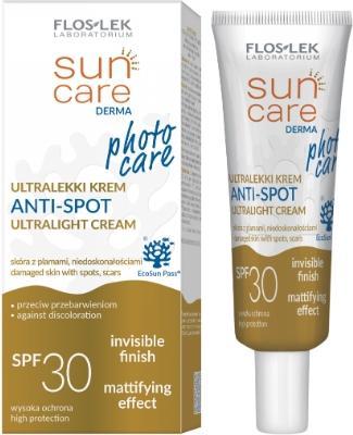 Actual product image Floslek Sun Care Derma Photo Care Ultralight Anti-Spot Face Cream Spf30 30Ml (Suntan cream, SPF 30, 30 ml)